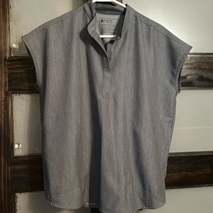 Figs Grey Small Scrub Top